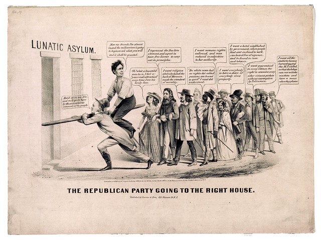 The Republican Party Going to the Right House - Currier & Ives (1860)