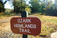 Western trailhead of the Ozark Highland Trail
