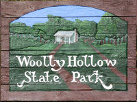 Woolly Hollow State Park Sign